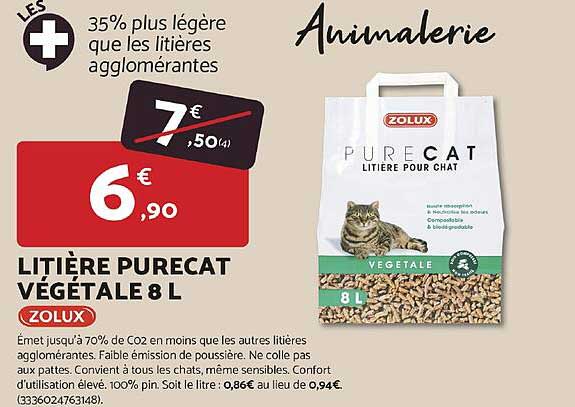LITIÈRE PURECAT VÉGÉTALE 8 L