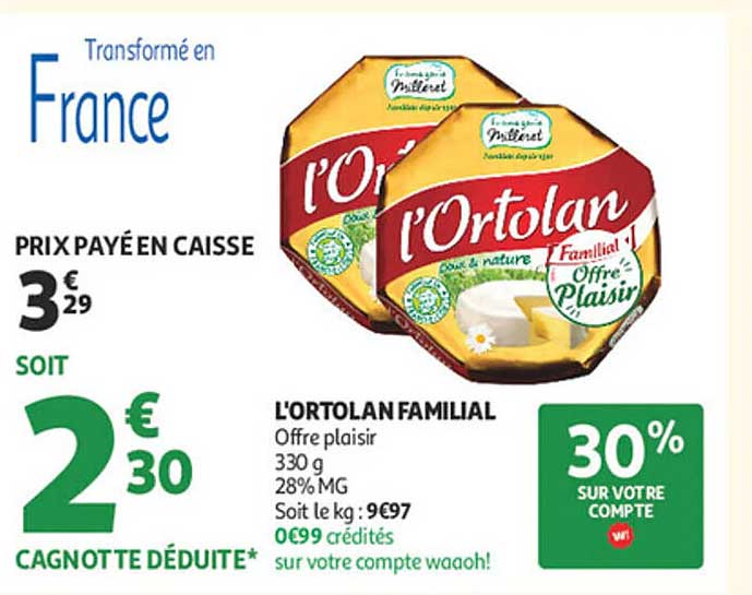 L'ORTOLAN FAMILIAL Offre plaisir