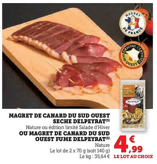 MAGRET DE CANARD DU SUD OUEST SECHE DELPEYRAT