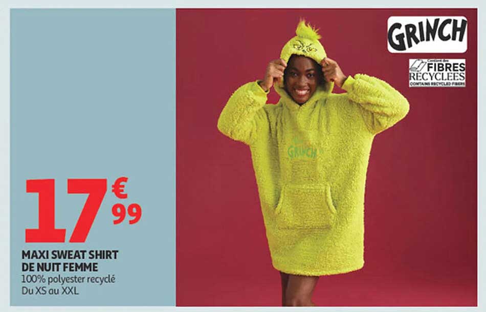 MAXI SWEAT SHIRT DE NUIT FEMME