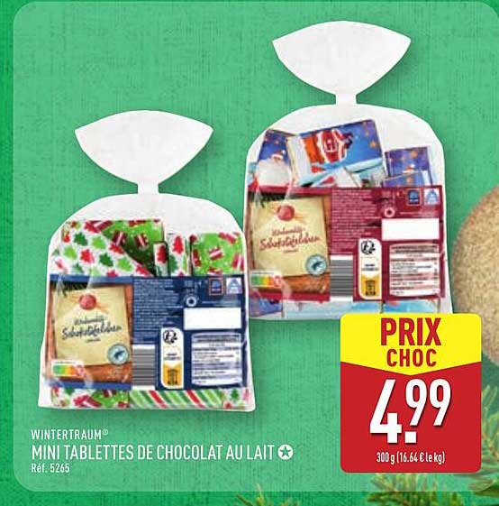 MINI TABLETTES DE CHOCOLAT AU LAIT