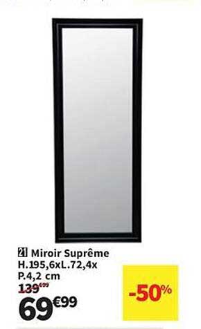 Miroir Suprême H.195,6xL.72,4xP.4,2 cm