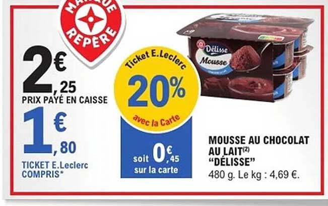 Mousse au chocolat au lait "Délisse"