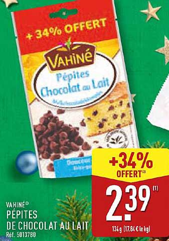 PÉPITES DE CHOCOLAT AU LAIT