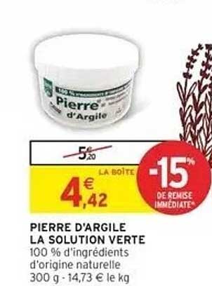 PIERRE D'ARGILE LA SOLUTION VERTE