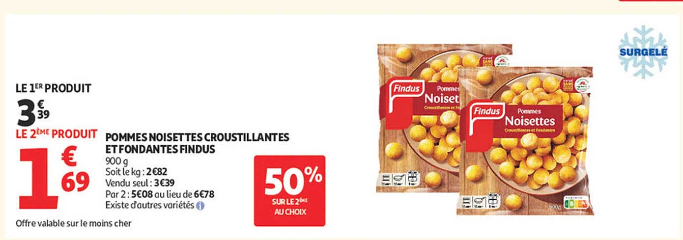 POMMES NOIRETTES CROUSTILLANTES ET FONDANTES FINDUS