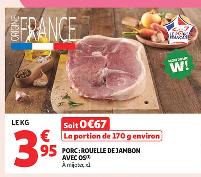 PORC : ROUELLE DE JAMBON AVEC OS