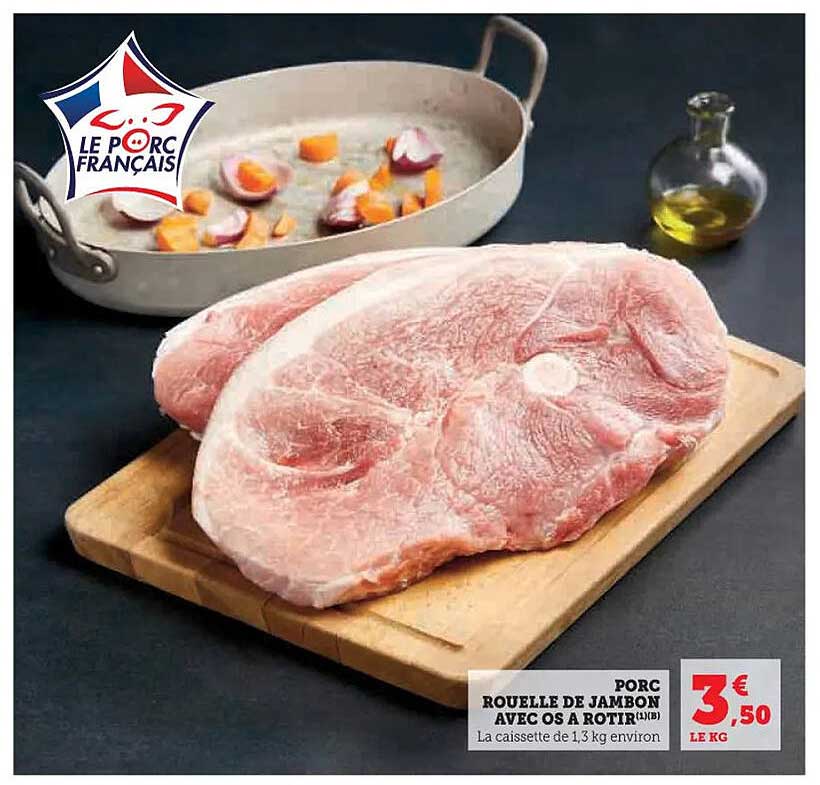 PORC ROUELLE DE JAMBON AVEC OS À RÔTIR