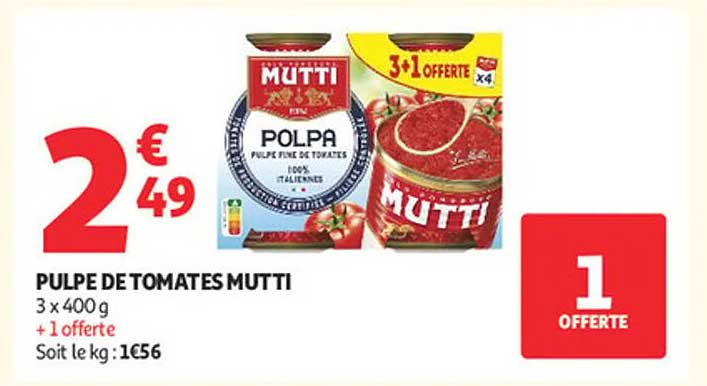 PULPE DE TOMATES MUTTI