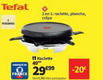 Raclette 3 en 1 : raclette, plancha, crêpe