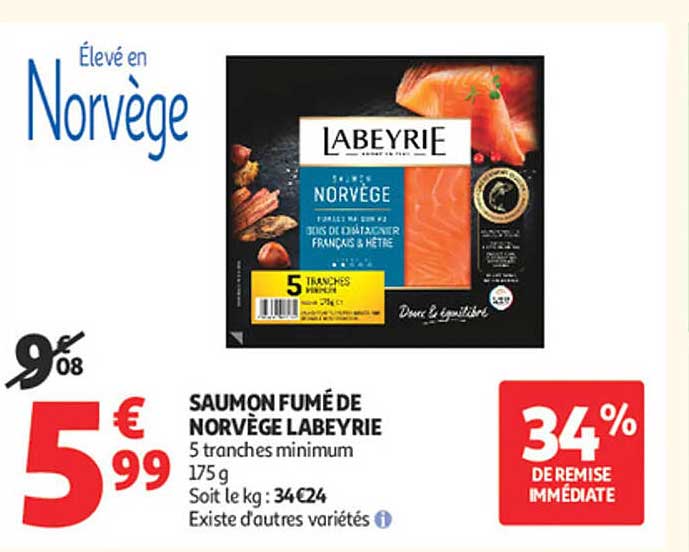 SAUMON FUMÉ DE NORVÈGE LABEYRIE