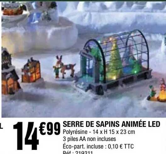 SERRE DE SAPINS ANIMÉE LED