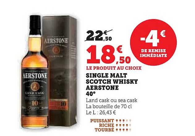 SINGLE MALT SCOTCH WHISKY AERSTONE 40°