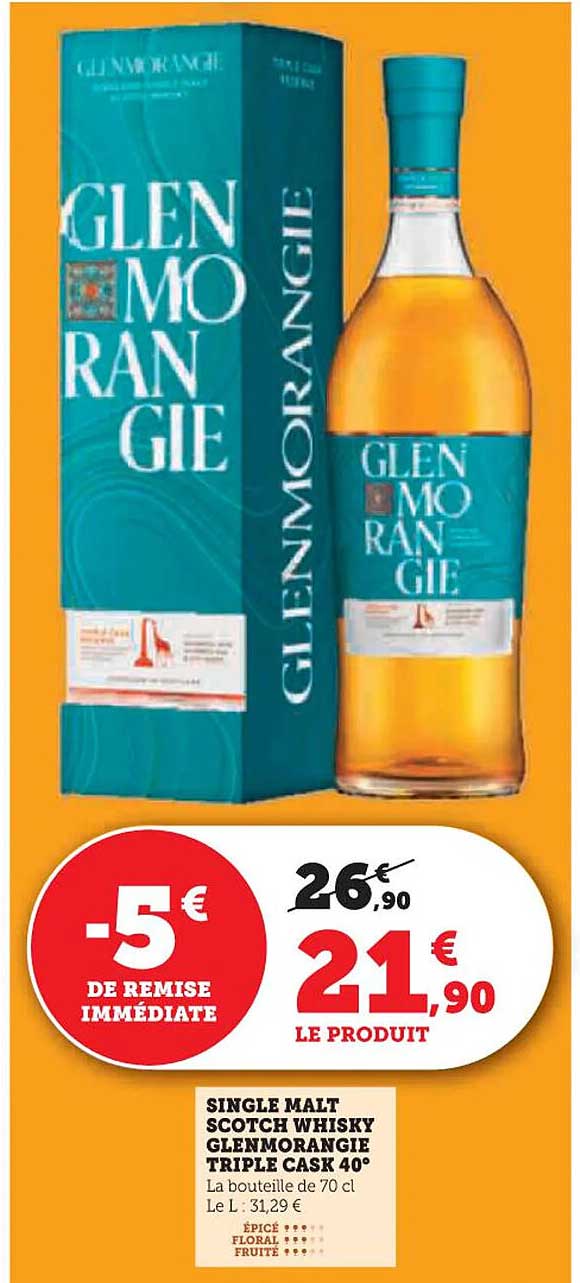 SINGLE MALT SCOTCH WHISKY GLENMORANGIE TRIPLE CASK 40°