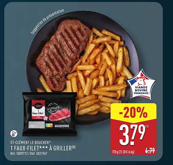ST-CLÉMENT LE BOUCHER® 1 FAUX-FILET*** À GRILLER