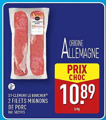 ST-CLÉMENT LE BOUCHER® 2 FILETS MIGNONS DE PORC