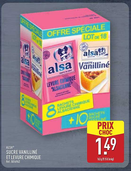 SUCRE VANILLINÉ ET LEVURE CHIMIQUE