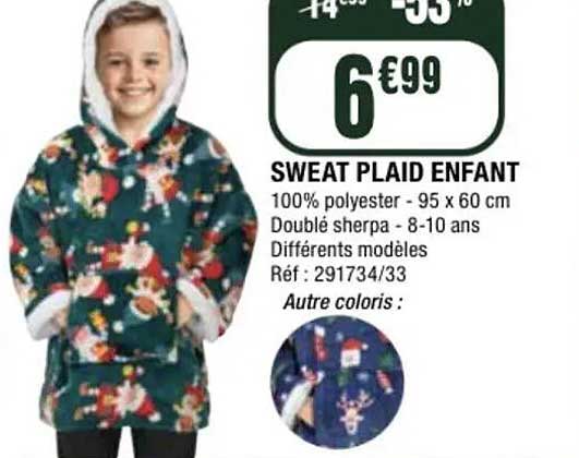 SWEAT PLAID ENFANT