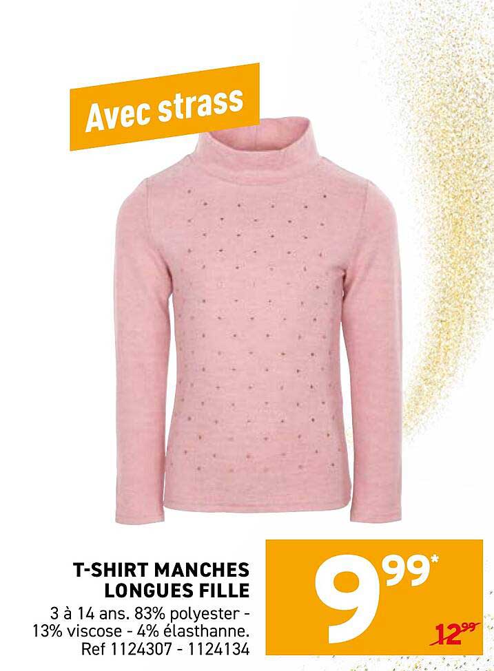 T-SHIRT MANCHES LONGUES FILLE