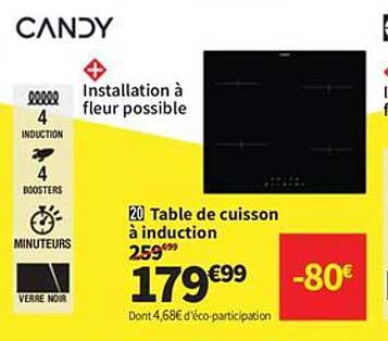 Table de cuisson à induction