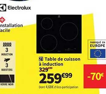 Table de cuisson à induction