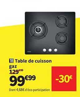 Table de cuisson gaz
