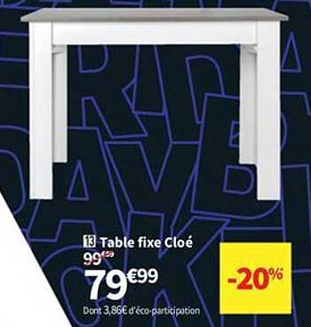 Table fixe Cloé