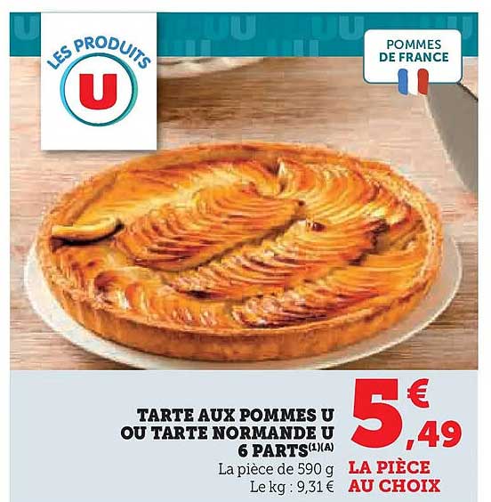 TARTE AUX POMMES U OU TARTE NORMANDE U