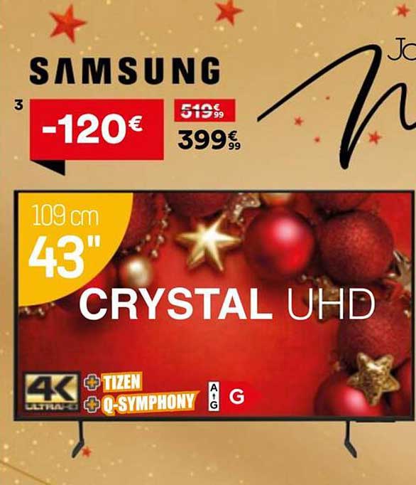 Téléviseur Samsung 43" Crystal UHD