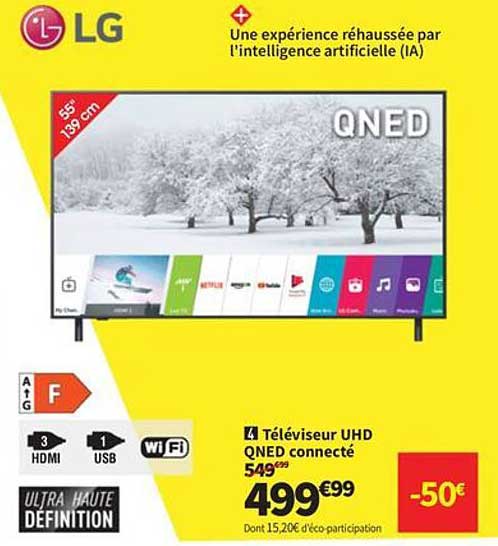 Téléviseur UHD QNED connecté