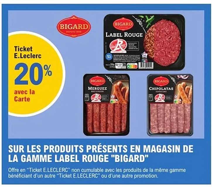Ticket E.Leclerc 20% avec la Carte