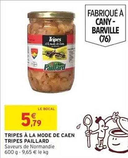 TRIPES À LA MODE DE CAEN TRIPES PAILLARD