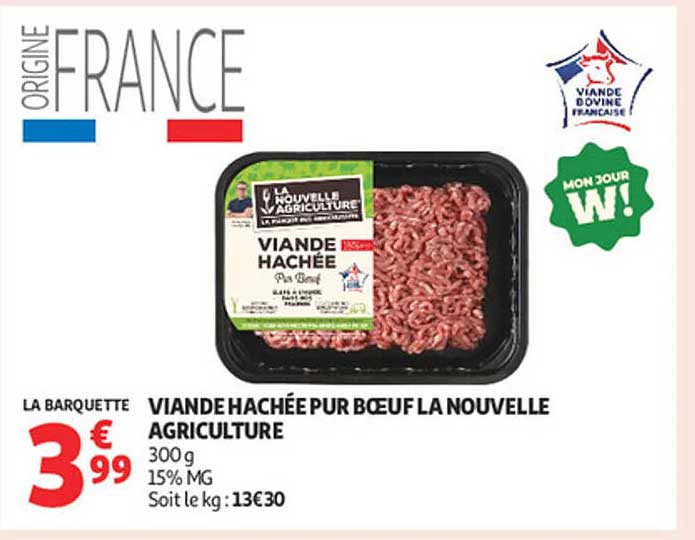 VIANDE HACHÉE PUR BŒUF LA NOUVELLE AGRICULTURE
