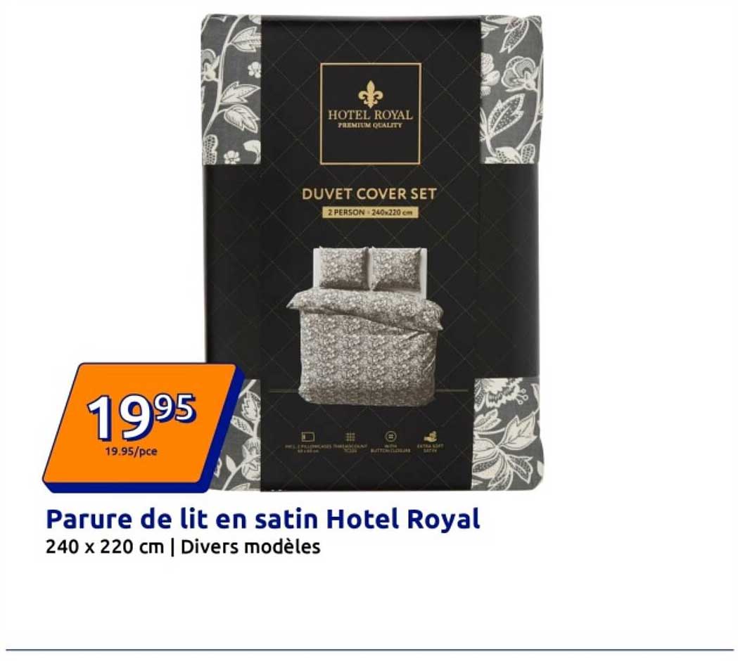 Parure de lit en satin Hotel Royal