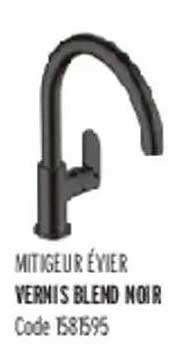 MITIGEUR ÉVIER VERNIS BLEND NOIR