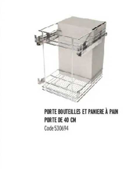 PORTE BOUTELLES ET PANIER À PAIN PORTE DE 40 CM