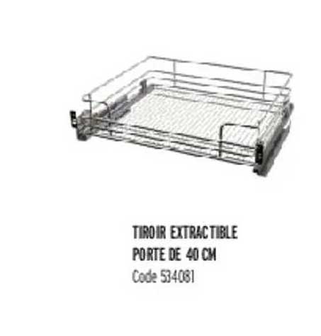 Tiroir extractible porte de 40 cm