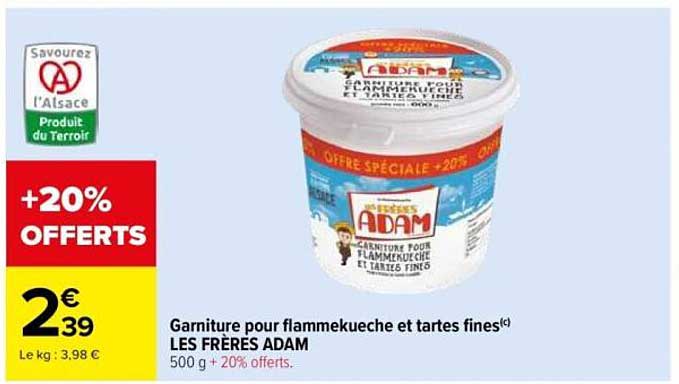 Garniture pour flammekueche et tartes fines