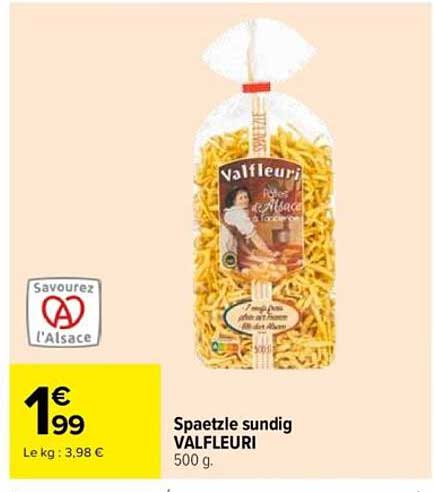 Spaetzle sundig VALFLEURI 500 g