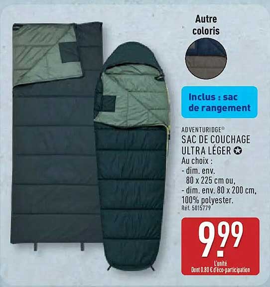 ADVENTURIDGE® SAC DE COUCHAGE ULTRA LÉGER