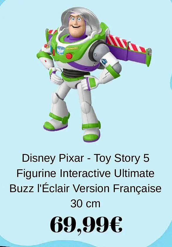 Disney Pixar - Toy Story 5 Figurine Interactive Ultimate Buzz l'Éclair Version Française 30 cm