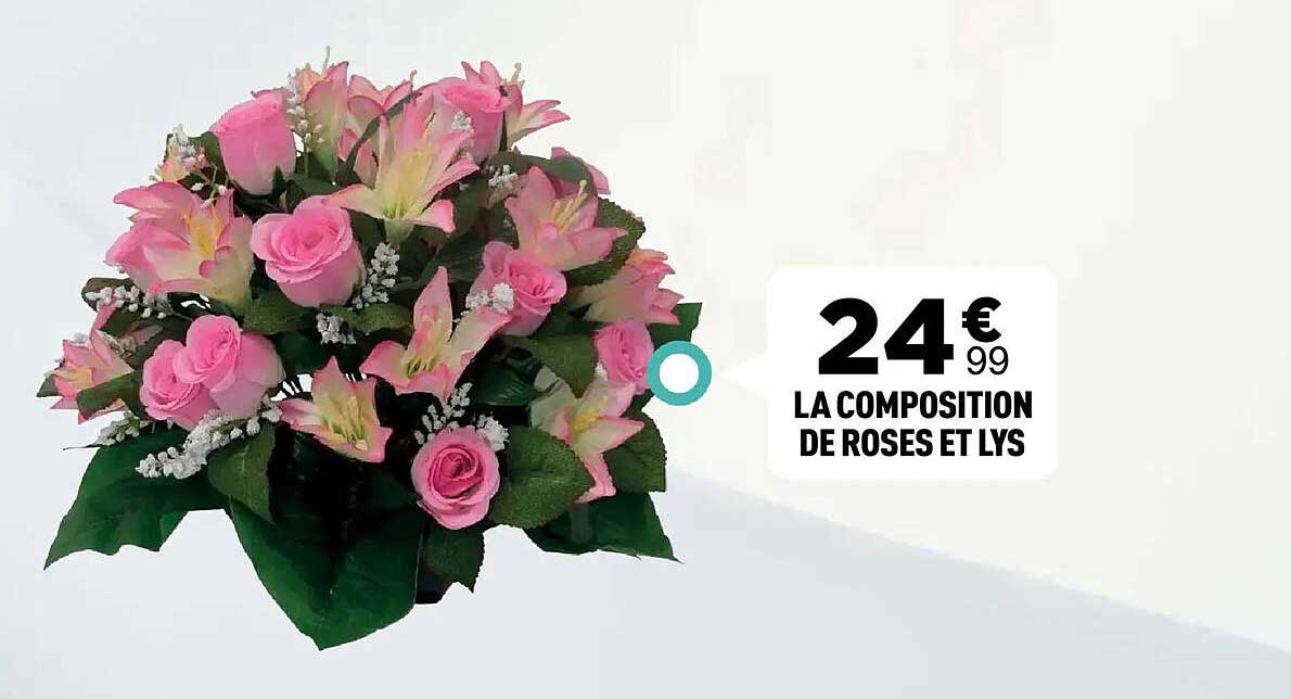 LA COMPOSITION DE ROSES ET LYS