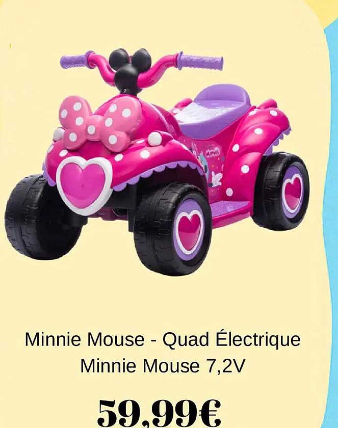 Minnie Mouse - Quad Électrique Minnie Mouse 7,2V