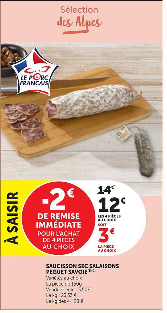 SAUCISSON SEC SALAISONS PEGUET SAVOIE