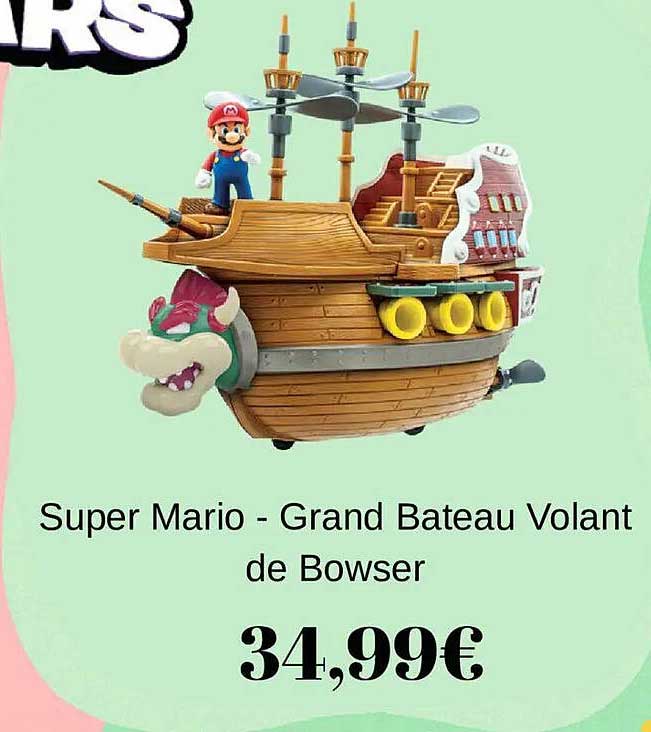 Super Mario - Grand Bateau Volant de Bowser