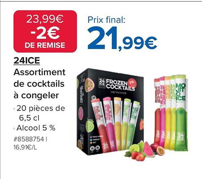 24ICE Assortiment de cocktails à congeler