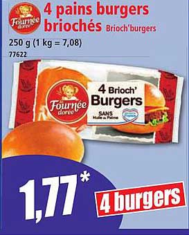 4 pains burgers briochés