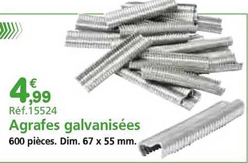 Agrafes galvanisées