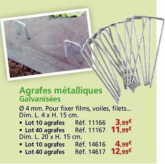 Agrafes métalliques Galvanisées