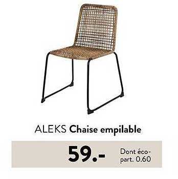 ALEKS Chaise empilable
